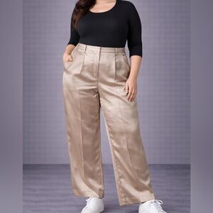 Mexx Women's Wide Leg Tan Pants
